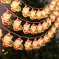 Cute Christmas Character LED String Lights – 3M 20-Light Santa Claus Battery Operated Fairy Lights for Tree & Window Decor