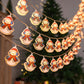 Cute Christmas Character LED String Lights – 6M 40-Light Christmas Snowman Battery Operated Fairy Lights for Tree & Window Decor