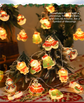 Cute Christmas Character LED String Lights – 6M 40-Light Christmas Gloves Battery Operated Fairy Lights for Tree & Window Decor