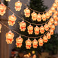 Cute Christmas Character LED String Lights – 6M 40-Light Christmas Reindeer Battery Operated Fairy Lights for Tree & Window Decor