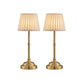 2 Pcs Gold and White Elegant Rechargeable Fabric Shade LED Lamp - Cordless Touch Stepless Dimmable Table Light