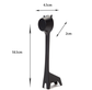 Giraffe-Shaped Coffee Scoop Set of 10 in Black ABS Plastic for Precise Coffee Grounds Measurement