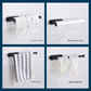 Black Stainless Steel Kitchen Paper Holder with Adhesive Mounting – Under Cabinet Tissue Roll Rack for Paper Towels, Toilet Paper or Plastic Wrap