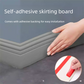 Grey 3-Meter Self-Adhesive Reinforced Skirting Board – 10 cm Wide Wall Decorative Trim for Home Interior