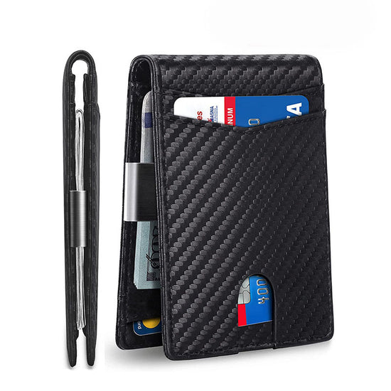 Black 12-Card Slot Men&