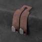 Brown 4-Pack Car Seat Back Hooks – Hidden Suede Leather with Metal Hooks for Storage and Phone Stand