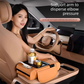 Wine red Car Central Armrest Box Raiser Pad with Cup Holder, Tissue Box & Phone Storage – 4-in-1 Multi-Functional Design