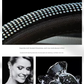 Rose red Crystal Rhinestone Steering Wheel Cover – Elastic Stretch Design with Full Diamond Embellishment