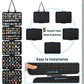 Black Pin Storage Hanging Organizer – 5-Piece Removable Felt Board Display Rack for Brooches, Badges & Collectibles