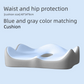 Blue Ergonomic Memory Foam Seat Cushion – Coccyx Relief for Office, Car and Long Sitting