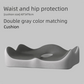 Two-tone grey Ergonomic Memory Foam Seat Cushion – Coccyx Relief for Office, Car and Long Sitting