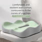 Two-tone grey Ergonomic Memory Foam Seat Cushion – Coccyx Relief for Office, Car and Long Sitting