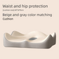 Beige and grey two-tone Ergonomic Memory Foam Seat Cushion – Coccyx Relief for Office, Car and Long Sitting