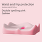 Double-tone pink Ergonomic Memory Foam Seat Cushion – Coccyx Relief for Office, Car and Long Sitting