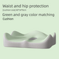Green and grey two-tone Ergonomic Memory Foam Seat Cushion – Coccyx Relief for Office, Car and Long Sitting