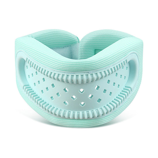 Blue Hollow Neck Support Brace – Ergonomic Cervical Collar with Breathable Design for Posture Correction and Daily Use