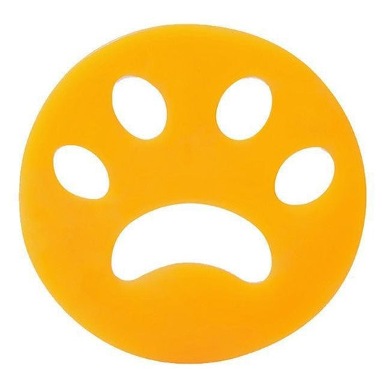 Circular orange 10-Pack Reusable Silicone Cat Paw Lint Remover for Clothes and Laundry, Double-Sided Sticky Cleaner for Pet Hair and Dust – Ideal for Home Use