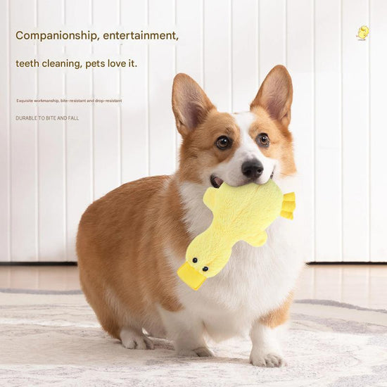 2-Pack Pink Plush Duck Dog Toy with Sound, Soft Fur and Squeaker for Teething & Dental Care – Durable Chew Toy for Dogs