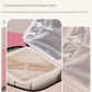 Navy blue Double-Layer Insulated Lunch Bag with Aluminum Foil Lining, Thermal Food Carrier for Hot & Cold Meals – Large Capacity, Reusable & Easy to Clean