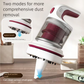 Red Compact Desktop Vacuum Cleaner – Cordless Handheld Dust Remover for Office, Keyboard, Car & Home Use with Dual Suction Modes and USB Charging