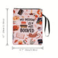 Cat Teacup Zippered Book Sleeve with Printed Design – Waterproof Protective Cover for Books, Ideal for Readers and Students with Extra Pocket & Carry Strap