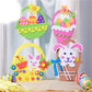 5-Pack Green Easter egg Easter EVA Craft Basket Kit – DIY Creative Art & Craft Supplies for Kids, Perfect for Parent-Child Activities and Holiday Decorations