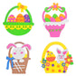 4-Pack Easter EVA Craft Basket Kit – DIY Decorative Set for Kids, Perfect for Holiday Crafts, Classroom Activities & Parent-Child Projects