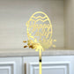 10-Piece Set of Elegant Easter Cake Toppers – Gold Acrylic "Happy Easter" Decorations with Bunny & Egg Designs, Perfect for Party Cakes and Festive Table Settings(Style 1)