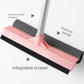 Pink Home Window Cleaner – Adjustable Aluminum Alloy Glass Scraper with Dual-Sided Sponge and Rubber Blade, Easy-to-Use Window Cleaning Tool