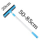 Blue Home Window Cleaner – Adjustable Aluminum Alloy Glass Scraper with Dual-Sided Sponge and Rubber Blade, Easy-to-Use Window Cleaning Tool