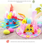Pink DIY Easter Hat Craft Kit – Kids’ Handmade Decoration Set with Accessories for Easter Parties, School Activities and Home Crafts
