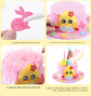 Orange DIY Easter Hat Craft Kit – Kids’ Handmade Decoration Set with Accessories for Easter Parties, School Activities and Home Crafts