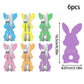 Rabbit 18-Piece Easter Cutlery Holders Set – 3 Identical Sets of 6, Festive Tableware Decor for Holiday Dining and Party Use
