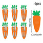 Carrot 18-Piece Easter Cutlery Holders Set – 3 Identical Sets of 6, Festive Tableware Decor for Holiday Dining and Party Use