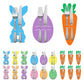 Carrot 18-Piece Easter Cutlery Holders Set – 3 Identical Sets of 6, Festive Tableware Decor for Holiday Dining and Party Use