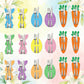 Carrot 18-Piece Easter Cutlery Holders Set – 3 Identical Sets of 6, Festive Tableware Decor for Holiday Dining and Party Use
