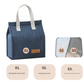 2-Piece Grey Vertical Lunch Tote Set – Compact Insulated Meal Bag with Large Capacity and Durable Handle for Daily Use