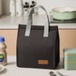 2-Piece Black Vertical Lunch Tote Set – Compact Insulated Meal Bag with Large Capacity and Durable Handle for Daily Use