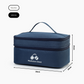 Dark blue Medium Double-Layer Medicine Organizer – Portable First Aid Storage Case with Multiple Compartments for Home & Travel