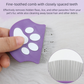 Purple Pet Grooming Comb – Fine-Toothed Flea Remover with Non-Slip Grip for Cats and Dogs