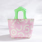 Pink Insulated Lunch Bag – Multi-Color Printed Tote with Padded Handle for Students & Office Workers