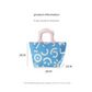 Blue and pink handbag Insulated Lunch Bag – Multi-Color Printed Tote with Padded Handle for Students & Office Workers