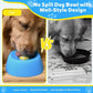 Blue bowl, orange ball Slow Feeding Dog Bowl with Built-In Rolling Ball – Anti-Spill Pet Lick Dish for Healthy Eating Habits