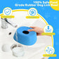 Blue bowl, orange ball Slow Feeding Dog Bowl with Built-In Rolling Ball – Anti-Spill Pet Lick Dish for Healthy Eating Habits