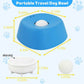 Blue bowl, orange ball Slow Feeding Dog Bowl with Built-In Rolling Ball – Anti-Spill Pet Lick Dish for Healthy Eating Habits