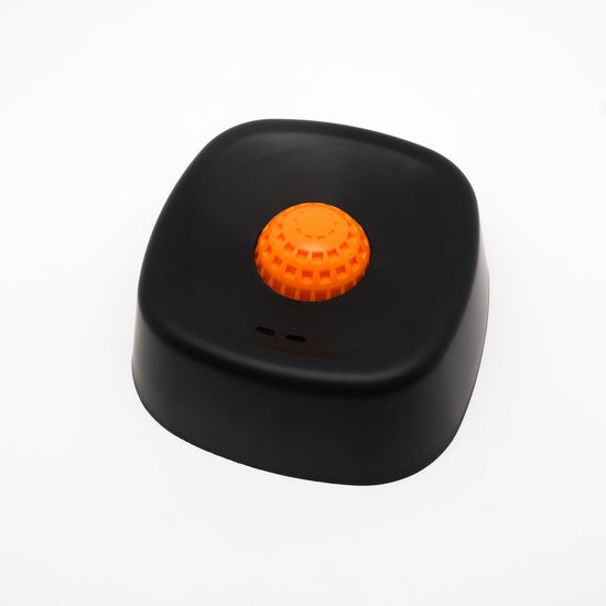Black bowl orange ball Slow Feeding Dog Bowl with Built-In Rolling Ball – Anti-Spill Pet Lick Dish for Healthy Eating Habits