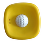 Yellow bowl, white ball Slow Feeding Dog Bowl with Built-In Rolling Ball – Anti-Spill Pet Lick Dish for Healthy Eating Habits