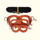 2-Pack Orange Small Mammal Harness Set – 6 Pcs (S/M/L ×2) + 2×1.5m Leashes for Secure Outdoor Handling