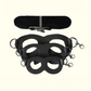 2-Pack Black Small Mammal Harness Set – 6 Pcs (S/M/L ×2) + 2×1.5m Leashes for Secure Outdoor Handling