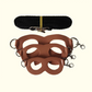 2-Pack dark brown Small Mammal Harness Set – 6 Pcs (S/M/L ×2) + 2×1.5m Leashes for Secure Outdoor Handling
